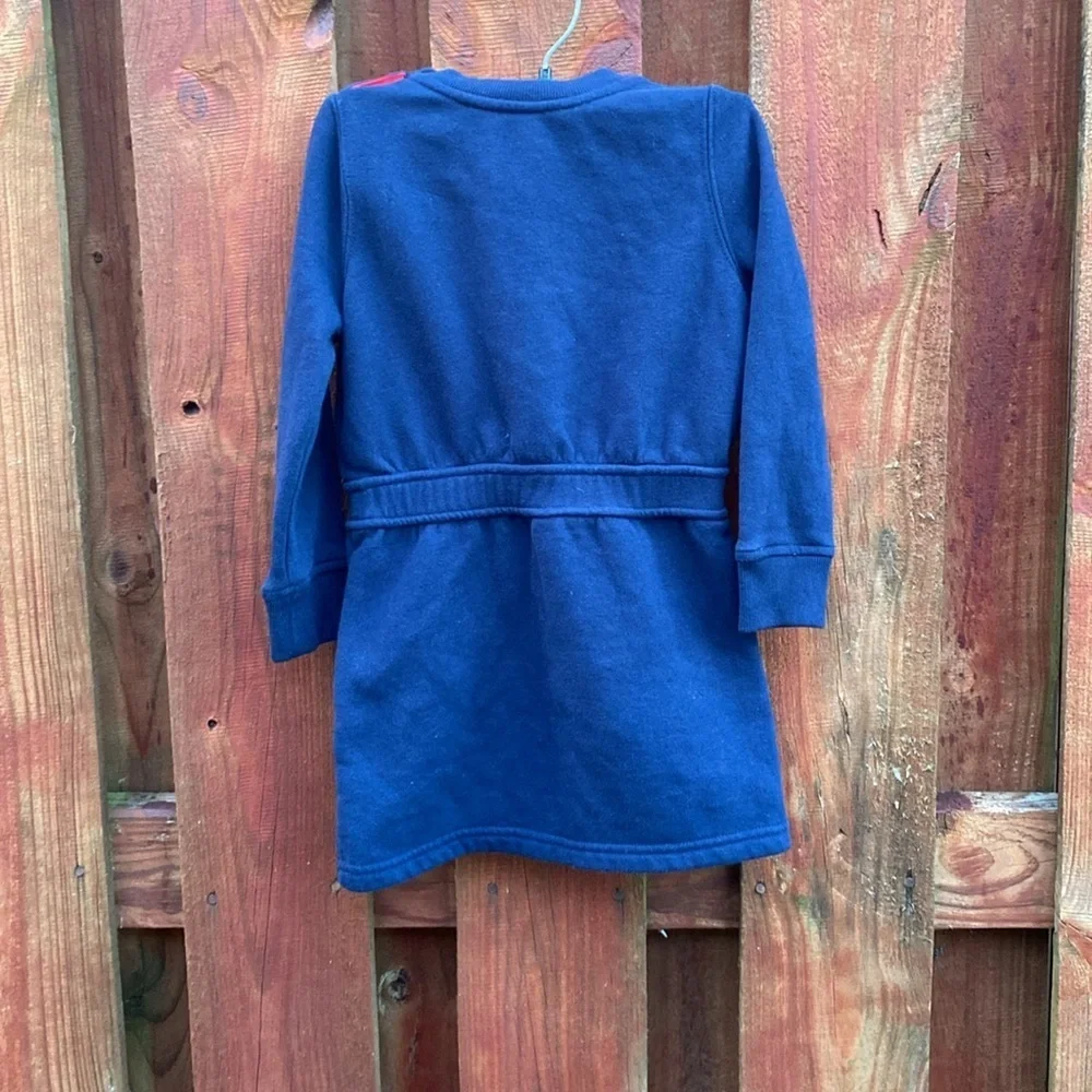 Polo Ralph Lauren Toddler Girls Navy American Flag Fleece Dress Size 3 3T